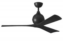 Matthews Fan Company IR3-BK-BK-52 - Irene-3 - Three Blade Paddle Fan - 52" - Matte Black Finish - Matte Black Blades