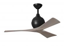 Matthews Fan Company IR3-BK-GA-42 - Irene-3 - Three Blade Paddle Fan - 42" - Matte Black Finish - Gray Ash Tone Blades