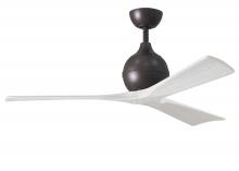 Matthews Fan Company IR3-TB-MWH-52 - Irene-3 - Three Blade Paddle Fan - 52" - Textured Bronze Finish - Matte White Blades