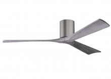 Matthews Fan Company IR3H-BP-BW-60 - Irene-3H - Three Blade Flush Mount Paddle Fan - 60" - Brushed Pewter Finish