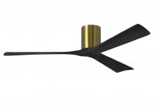 Matthews Fan Company IR3H-BRBR-BK-60 - Irene - 3H - Brushed Brass - Black Blades - 60" Blades