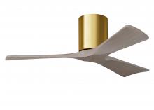 Matthews Fan Company IR3H-BRBR-GA-42 - Irene - 3H - Brushed Brass - Gray Ash Tone Blades - 42" Blades