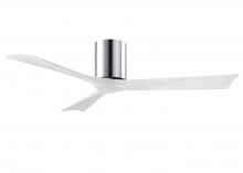 Matthews Fan Company IR3H-CR-MWH-52 - Irene-3H - Three Blade Flush Mount Paddle Fan - 52" - Polished Chrome Finish - Matte White Blade