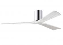Matthews Fan Company IR3H-CR-MWH-60 - Irene-3H - Three Blade Flush Mount Paddle Fan - 60" - Polished Chrome Finish - Matte White Blade