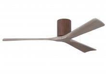 Matthews Fan Company IR3H-WN-GA-60 - Irene-3H - Three Blade Flush Mount Paddle Fan - 60" - Walnut Finish - Gray Ash Tone Blades