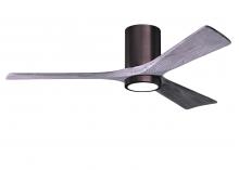 Matthews Fan Company IR3HLK-BB-BW-52 - Irene-3HLK - 52" Three Blade Flush Mount Paddle Fan - 5CCT Integrated LED - Brushed Bronze Finis