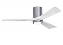 Matthews Fan Company IR3HLK-BP-MWH-52 - Irene-3HLK - 52" Three Blade Flush Mount Paddle Fan - 5CCT Integrated LED - Brushed Pewter Finis