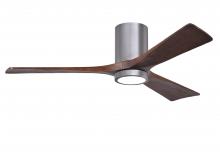 Matthews Fan Company IR3HLK-BP-WA-52 - Irene-3HLK-52" Three Blade Flush Mount Paddle Fan-5CCT Integrated LED-Brushed Pewter Finish