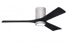 Matthews Fan Company IR3HLK-BW-BK-52 - Irene-3HLK-52" Three Blade Flush Mount Paddle Fan-5CCT Integrated LED-Barn Wood Tone Finish