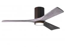 Matthews Fan Company IR3HLK-TB-BW-52 - Irene-3HLK-52" Three Blade Flush Mount Paddle Fan-5CCT Integrated LED-Textured Bronze Finish