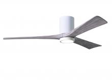 Matthews Fan Company IR3HLK-WH-BW-60 - Irene-3HLK - 60" Three Blade Flush Mount Paddle Fan - 5CCT Integrated LED - Gloss White Finish