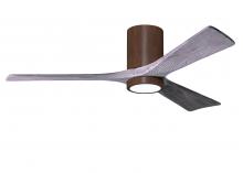 Matthews Fan Company IR3HLK-WN-BW-52 - Irene-3HLK - 52" Three Blade Flush Mount Paddle Fan - 5CCT Integrated LED - Walnut Tone Finish