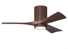 Matthews Fan Company IR3HLK-WN-WA-42 - Irene-3HLK - 42" Three Blade Flush Mount Paddle Fan - 5CCT Integrated LED - Walnut Tone Finish