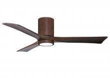 Matthews Fan Company IR3HLK-WN-WA-52 - Irene-3HLK - 52" Three Blade Flush Mount Paddle Fan - 5CCT Integrated LED - Walnut Tone Finish