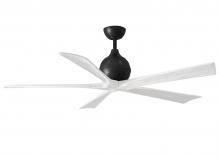 Matthews Fan Company IR5-BK-MWH-60 - Irene-5 - 60" Five Blade Paddle Fan - Matte Black Finish - Matte White Blades