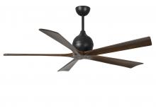 Matthews Fan Company IR5-BK-WA-60 - Irene-5 - 60" Five Blade Paddle Fan - Matte Black Finish - Walnut Tone Blades