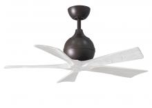 Matthews Fan Company IR5-TB-MWH-42 - Irene-5 - 42" Five Blade Paddle Fan - Textured Bronze Finish - Matte White Blades