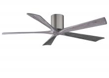 Matthews Fan Company IR5H-BP-BW-60 - Irene-5H - 60" Five Blade Flush Mount Paddle Fan - Brushed Pewter Finish - Barn Wood Tone Blades