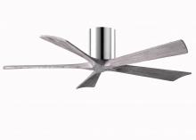 Matthews Fan Company IR5H-CR-BW-52 - Irene-5H - 52" Five Blade Flush Mount Paddle Fan - Polished Chrome Finish - Barn Wood Tone Blade