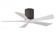 Matthews Fan Company IR5H-TB-MWH-42 - Irene-5H - 42" Five Blade Flush Mount Paddle Fan - Textured Bronze Finish - Matte White Blades