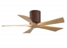 Matthews Fan Company IR5H-WN-LM-42 - Irene-5H - 42" Five Blade Flush Mount Paddle Fan - Walnut Tone Finish - Light Maple Tone Blades