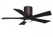 Matthews Fan Company IR5HLK-BB-BK-42 - Irene-5HLK - 42" Five Blade Flush Mount Paddle Fan - 5CCT Integrated LED - Brushed Bronze Finish