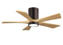 Matthews Fan Company IR5HLK-BB-LM-42 - Irene-5HLK - 42" Five Blade Flush Mount Paddle Fan - 5CCT Integrated LED - Brushed Bronze Finish