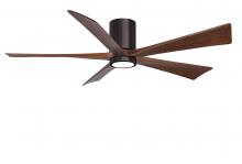 Matthews Fan Company IR5HLK-BB-WA-60 - Irene-5HLK - 60" Five Blade Flush Mount Paddle Fan - 5CCT Integrated LED - Brushed Bronze Finish