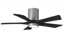 Matthews Fan Company IR5HLK-BN-BK-42 - Irene-5HLK - 42" Five Blade Flush Mount Paddle Fan - 5CCT Integrated LED - Brushed Nickel Finish