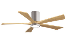 Matthews Fan Company IR5HLK-BN-LM-52 - Irene-5HLK - 52" Five Blade Flush Mount Paddle Fan - 5CCT Integrated LED - Brushed Nickel Finish