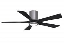 Matthews Fan Company IR5HLK-BP-BK-52 - Irene-5HLK - 52" Five Blade Flush Mount Paddle Fan - 5CCT Integrated LED - Brushed Pewter Finish