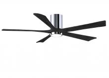 Matthews Fan Company IR5HLK-CR-BK-60 - Irene-5HLK - 60" Five Blade Flush Mount Paddle Fan - 5CCT Integrated LED - Polished Chrome Finis