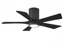 Matthews Fan Company IR5HLK-TB-BK-42 - Irene-5HLK - 42" Five Blade Flush Mount Paddle Fan - 5CCT Integrated LED - Textured Bronze Finis
