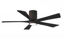 Matthews Fan Company IR5HLK-TB-BK-52 - Irene-5HLK - 52" Five Blade Flush Mount Paddle Fan - 5CCT Integrated LED - Textured Bronze Finis