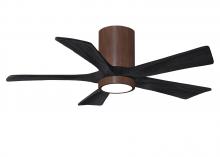 Matthews Fan Company IR5HLK-WN-BK-42 - Irene-5HLK-42" Five Blade Flush Mount Paddle Fan-5CCT Integrated LED-Walnut Tone Finish