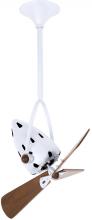 Matthews Fan Company JD-WH-WD - Jarold Direcional - Directional Ceiling Fan - Gloss White Finish - Mahogany Tone Blades