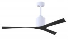 Matthews Fan Company MK-WH-BK - Molly - Ceiling Fan - Gloss White Finish - Matte Black Blades