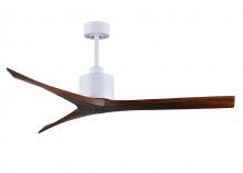Matthews Fan Company MW-MWH-WA-60 - Mollywood - 60" Ceiling Fan - Matte White Finish - Walnut Tone Blades