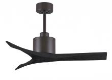 Matthews Fan Company MW-TB-BK-42 - Mollywood - 42" Ceiling Fan - Textured Bronze Finish - Matte Black Blades