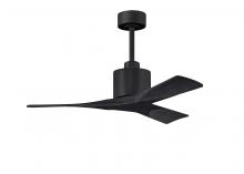 Matthews Fan Company NK-BK-BK-42 - Nan - 42" Ceiling Fan - Matte Black Finish - Matte Black Blades