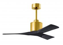 Matthews Fan Company NK-BRBR-BK-42 - Nan - 42" Ceiling Fan - Brushed Brass Finish - Matte Black Blades