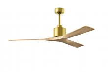 Matthews Fan Company NK-BRBR-LM-60 - Nan - 60" Ceiling Fan - Brushed Brass Finish - Light Maple Tone Blades