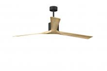Matthews Fan Company NKXL-BK-LM-72 - Nan XL - 72" Ceiling Fan - Matte Black Finish - Light Maple Tone Blades