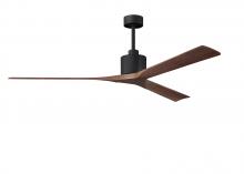 Matthews Fan Company NKXL-BK-WA-72 - Nan XL - 72" Ceiling Fan - Matte Black Finish - Walnut Tone Blades
