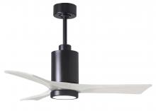 Matthews Fan Company PA3-BK-MWH-42 - Patricia-3 - 42" Three Blade Ceiling Fan - 5CCT Integrated LED - Matte Black Finish