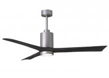 Matthews Fan Company PA3-BN-BK-60 - Patricia-3 - 60" Three Blade Ceiling Fan - 5CCT Integrated LED - Brushed Nickel Finish
