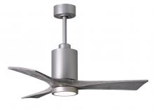 Matthews Fan Company PA3-BN-BW-42 - Patricia-3 - 42" Three Blade Ceiling Fan - 5CCT Integrated LED - Brushed Nickel Finish