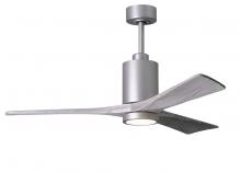 Matthews Fan Company PA3-BN-BW-52 - Patricia-3 - 52" Three Blade Ceiling Fan - 5CCT Integrated LED - Brushed Nickel Finish