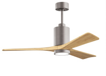 Matthews Fan Company PA3-BN-LM-52 - Patricia-3 - 52" Three Blade Ceiling Fan - 5CCT Integrated LED - Brushed Nickel Finish