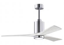 Matthews Fan Company PA3-CR-MWH-52 - Patricia-3 - 52" Three Blade Ceiling Fan - 5CCT Integrated LED - Polished Chrome Finish